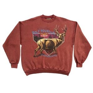 Vintage Wolf Mountain Wilderness Supply Sweatshirt XL